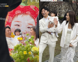 손담비♥이규혁, 성대한 딸 돌잔치 현장...돌잡이=마이크 