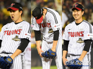 '맞는 순간 홈런인 줄 알았다' 고개 떨궜던 유영찬은 웃었다...145km 한복판 던진 마무리 투수의 담대함 [잠실 현장]
