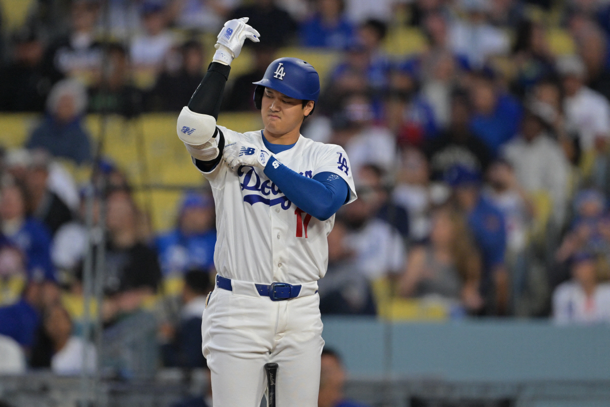 오타니가 1회말 타격 준비를 하고 있다. Imagn Images연합뉴스