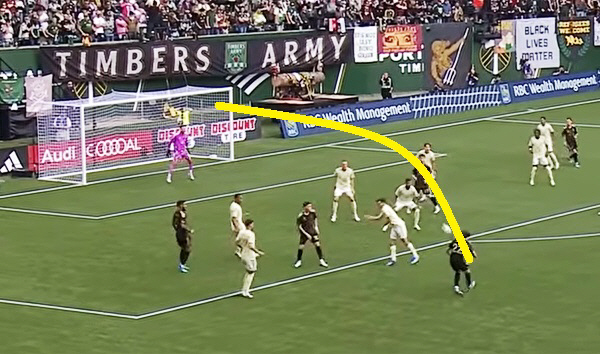 주드 테리 포틀랜드전 득점 장면. 중계화면 캡쳐