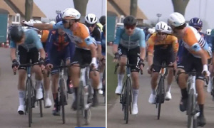 레이스 중 경쟁자 머리 때린 사이클 선수 출전 정지…