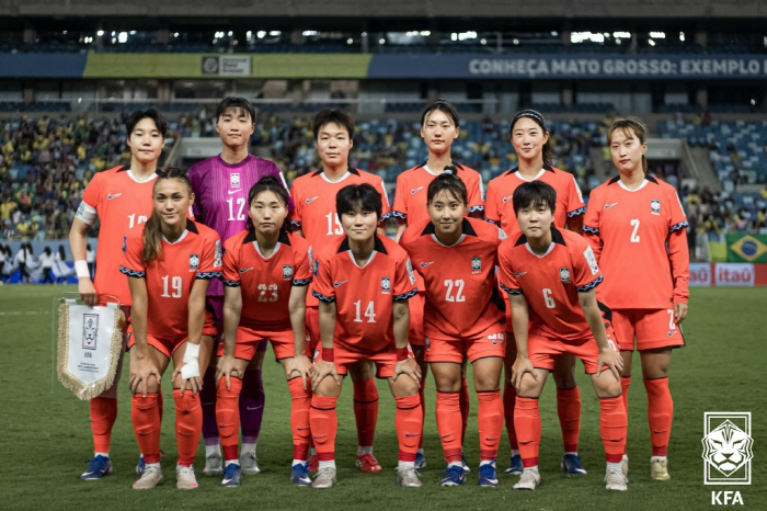 "세계 벽은 여전히 높다" 韓 축구, '랭킹 8위' 브라질 女대표팀에 1-5 대패…월드컵 앞두고 '경험치 UP'