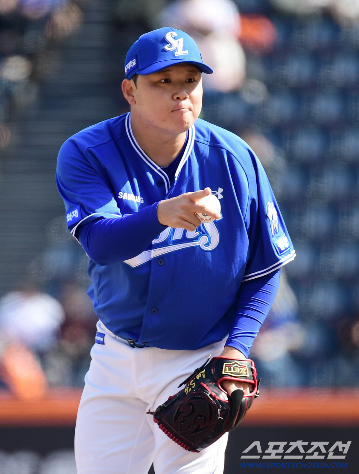 13일 대전 한화생명볼파크에서 열린 KBO리그 시범경기 한화와 삼성의 경기. 투구하고 있는 삼성 이승현. 대전=송정헌 기자 songs@sportschosun.com/2026.03.13/