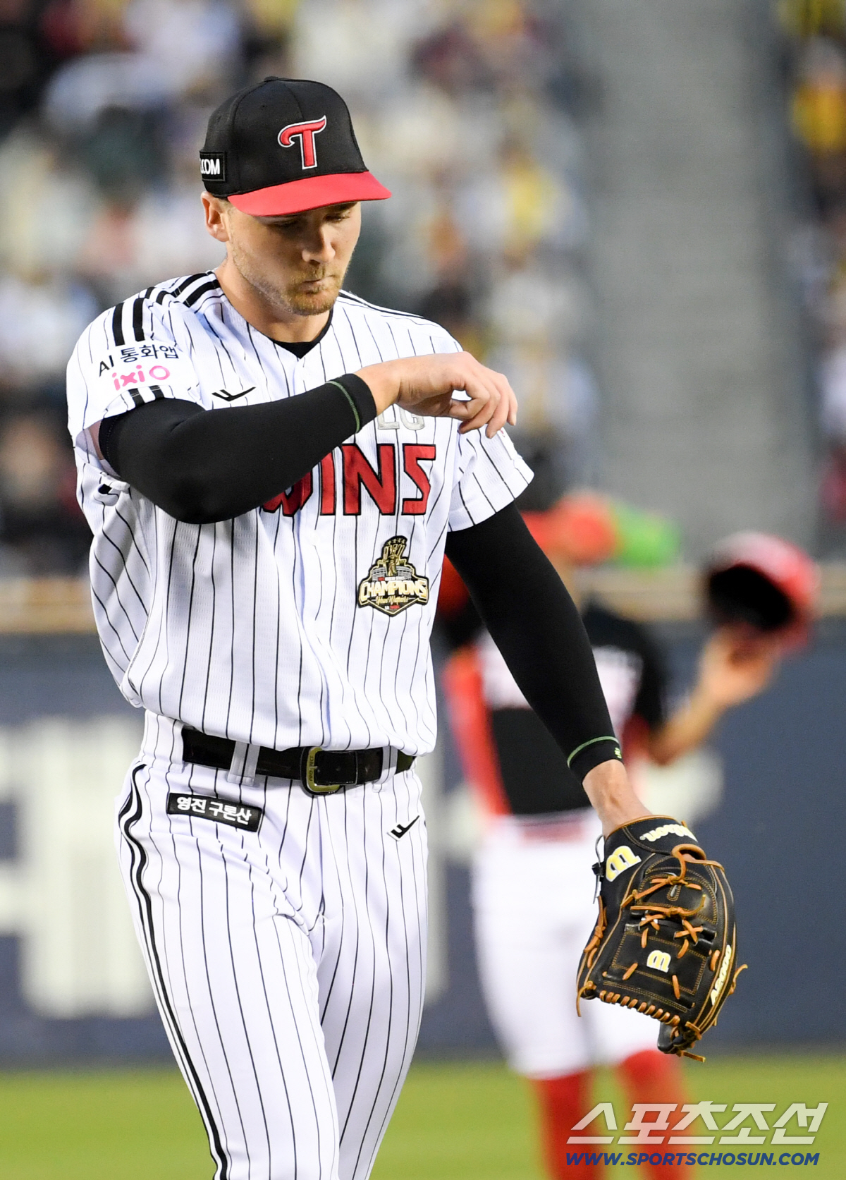 31일 잠실구장에서 열린 LG와 KIA의 경기. LG 톨허스트가 숨을 고르고 있다. 잠실=박재만 기자 pjm@sportschosun.com/2026.03.31/