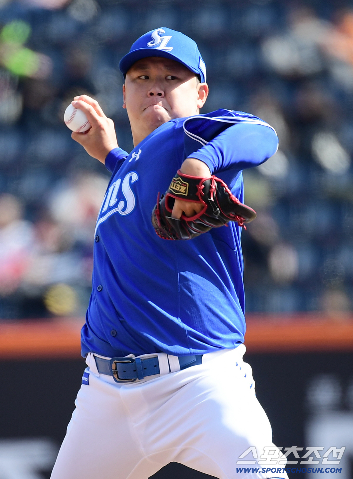 13일 대전 한화생명볼파크에서 열린 KBO리그 시범경기 한화와 삼성의 경기. 투구하고 있는 삼성 이승현. 대전=송정헌 기자 songs@sportschosun.com/2026.03.13/