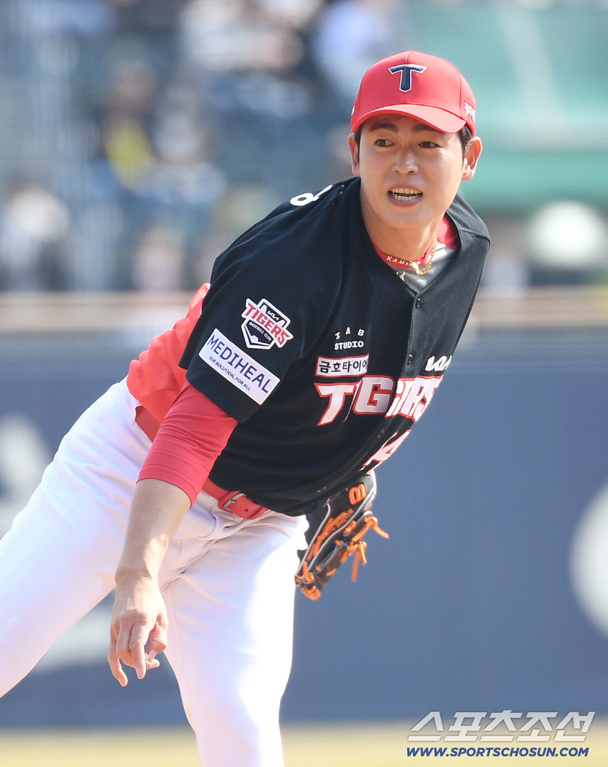 22일 잠실구장에서 열린 KBO리그 두산과 KIA의 시범 경기. 투구하고 있는 KIA 이태양. 잠실=송정헌 기자 songs@sportschosun.com/2026.03.22/