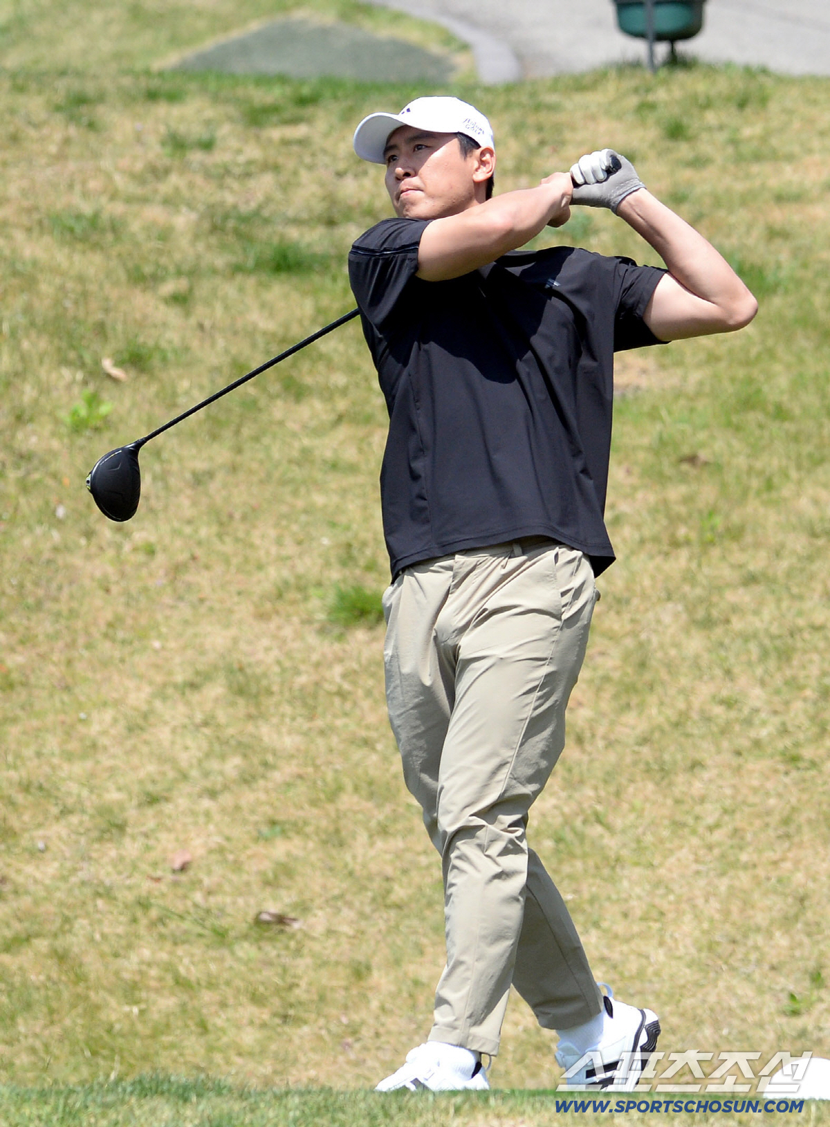 13일 용인 코리아CC에서 '2026 축구인 골프대회'가 열렸다. 티샷을 하고 있는 구자철. 용인=송정헌 기자 songs@sportschosun.com/2026.04.13/