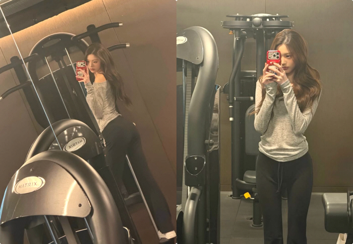 장원영, '뼈말라' 탈출했다..헬스로 다져진 애플힙 자랑