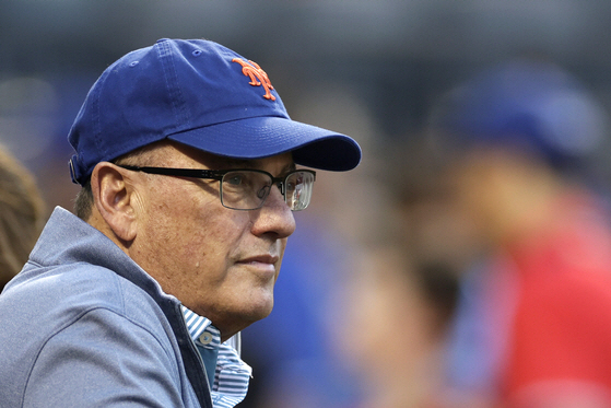 New York Mets owner Steve Cohen waits for the team's baseball game against the Los Angeles Dodgers on Wednesday, Aug. 31, 2022, in New York. (AP Photo/Adam Hunger)