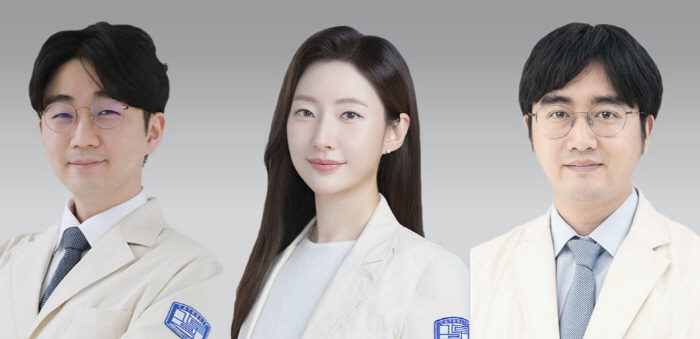 (왼쪽부터)한재상 교수, 임소연 임상강사, 이종인 교수