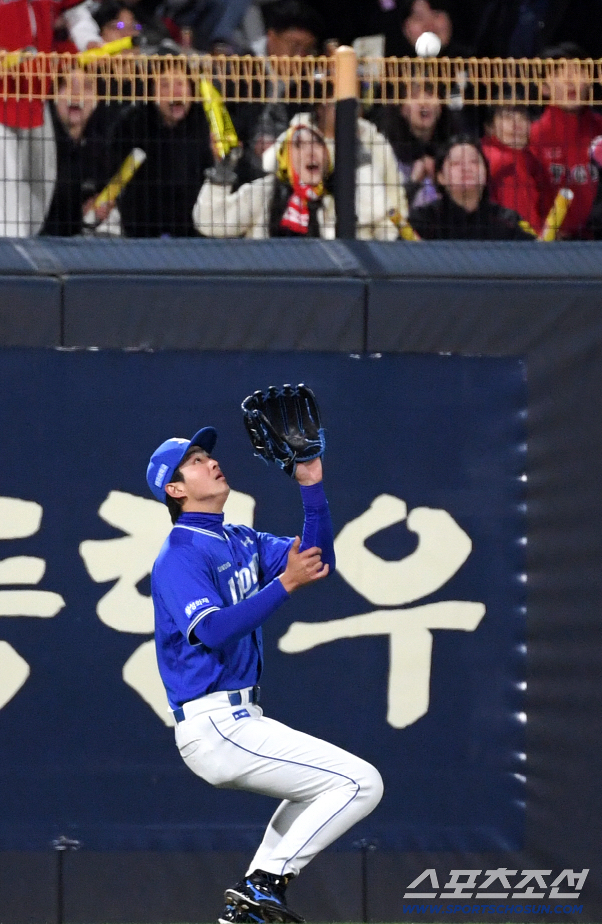 7일 광주 기아챔피언스필드에서 열린 KIA와 삼성의 경기. 7회말 2사 1,3루 KIA 나성범 타구를 삼성 좌익수 구자욱이 처리하고 있다. 광주=박재만 기자 pjm@sportschosun.com/2026.04.07/