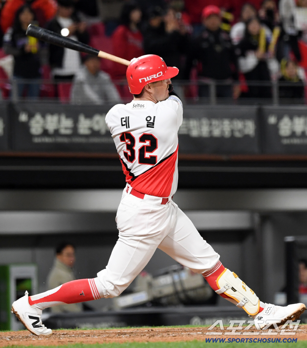 8일 광주 기아챔피언스필드에서 열린 KIA와 삼성의 경기. KIA 데일이 타격을 하고 있다. 광주=박재만 기자 pjm@sportschosun.com/2026.04.08/