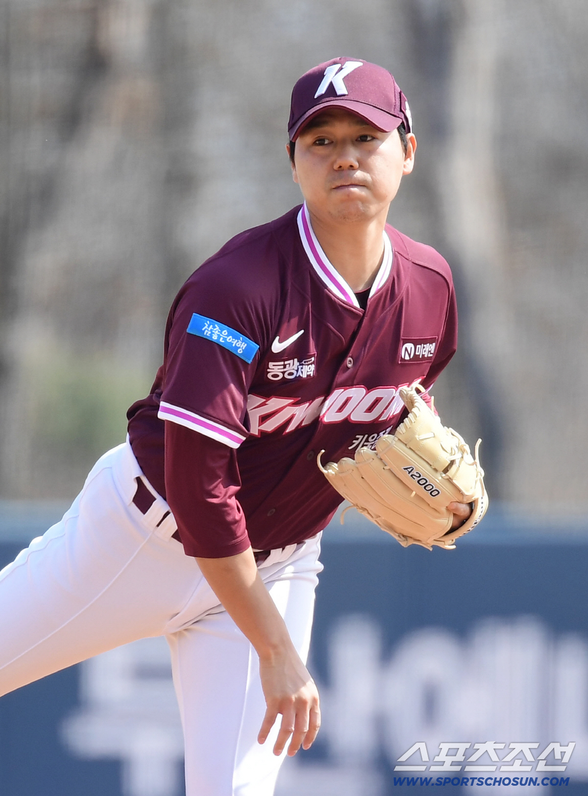 12일 이천 두산베어스파크에서 열린 KBO리그 시범경기 두산과 키움의 경기. 투구하는 키움 하영민. 이천=송정헌 기자 songs@sportschosun.com/2026.03.12/