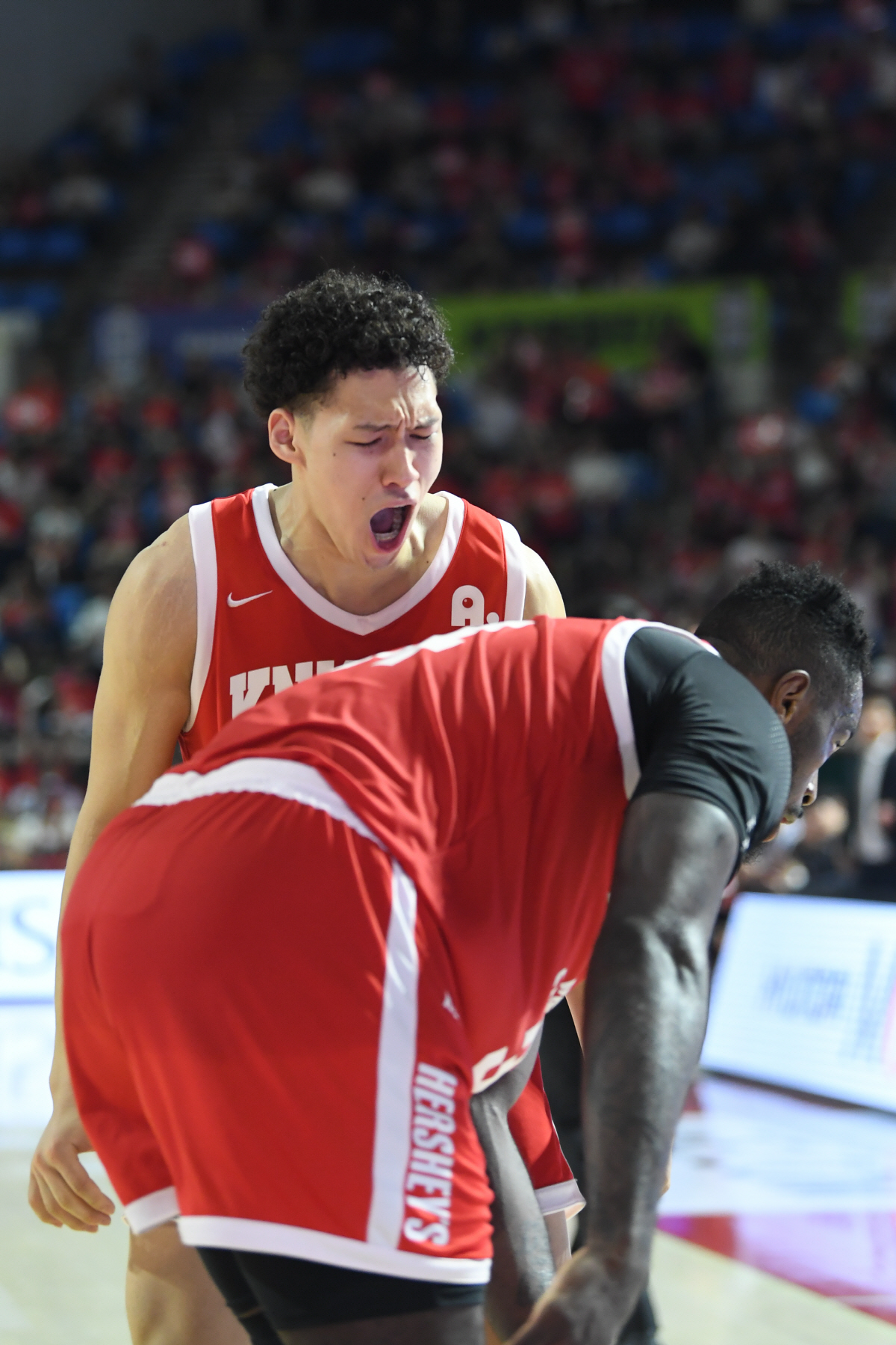 에디 다니엘이 포효하고 있다. 사진제공=KBL