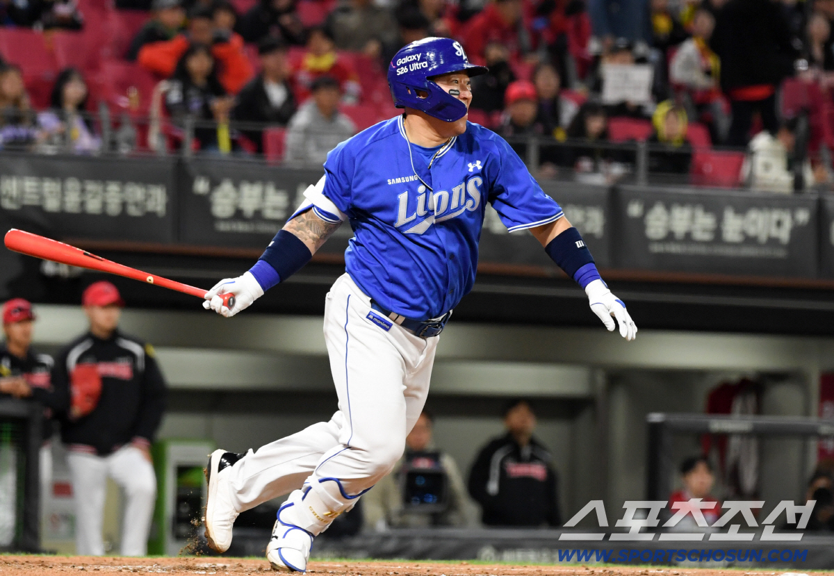 8일 광주 기아챔피언스필드에서 열린 KIA와 삼성의 경기. 삼성 최형우가 타격을 하고 있다. 광주=박재만 기자 pjm@sportschosun.com/2026.04.08/
