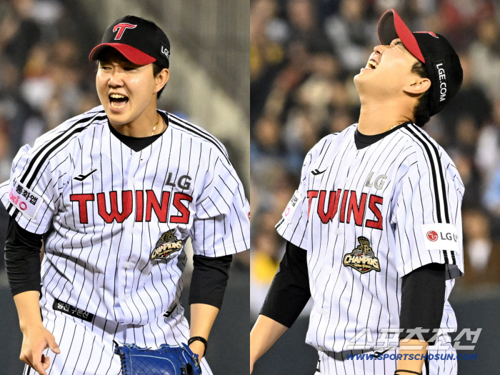 '도망 안 갔다, 한복판 꽂았다' 9회 2사 1,3루 유강남 얼린 유영찬 배짱...8연속 세이브 