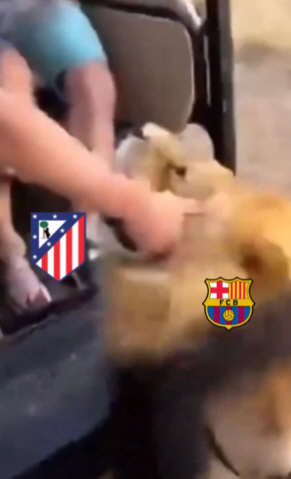 사자를 변신시키는 장면 캡처=아틀레티코 마드리드 구단 공식 X