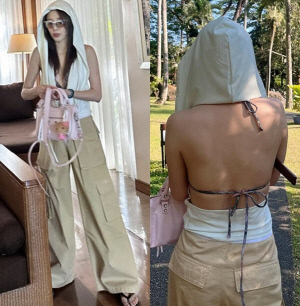 산다라박, 이젠 노출이 일상?..비키니 위 홀터넥 '아찔 뒤태'