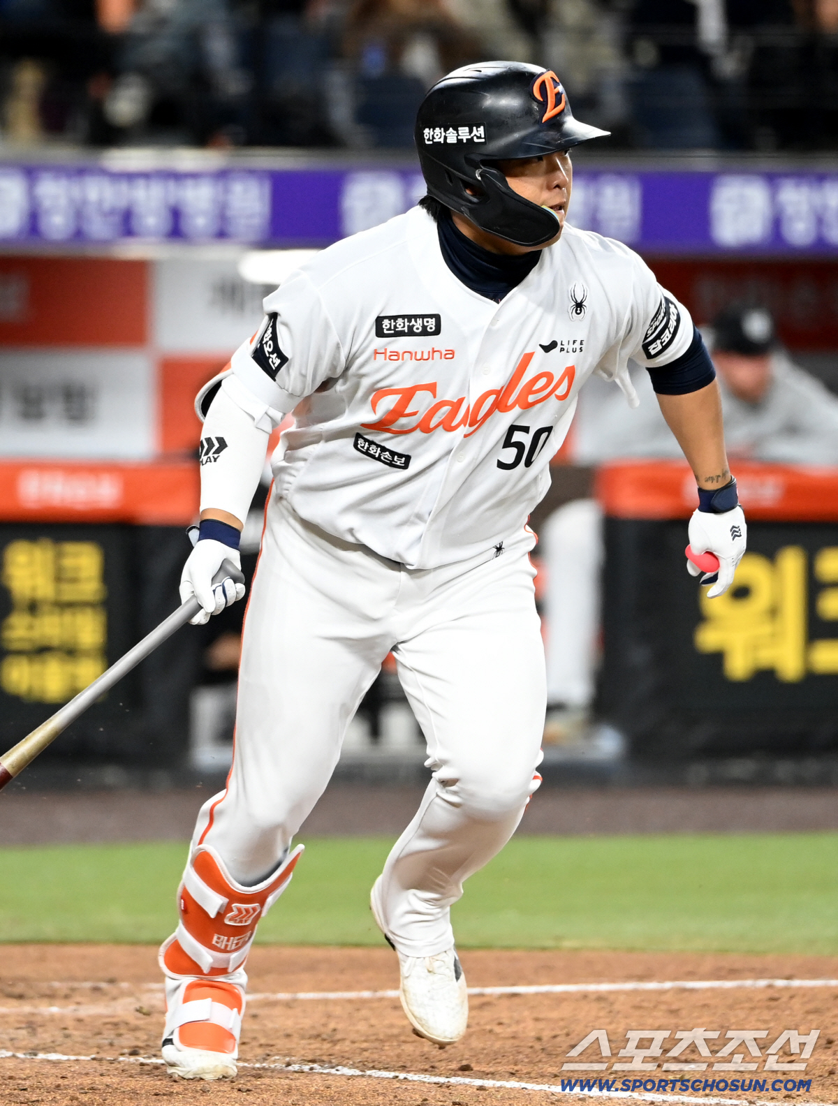 1일 대전한화생명볼파크에서 열린 KT와 한화의 경기. 5회말 1사 3루 한화 강백호가 2루 땅볼로 3루주자 문현빈을 홈으로 불러들이고 있다. 대전=허상욱 기자 wook@sportschosun.com/2026.04.01/