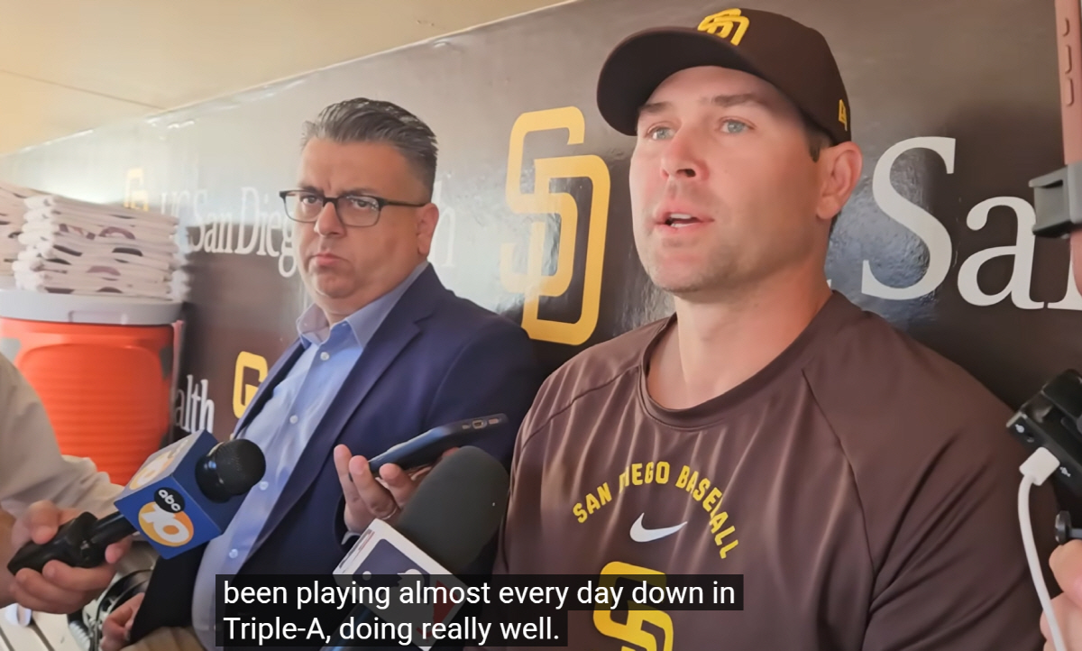 샌디에이고 크레이그 스템먼 감독. 사진캡처=유튜브 채널 MaryTimeTV