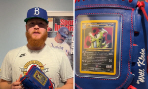 투수 글러브에 웬 포켓몬 카드?, 어떤 캐릭터인가 보니…