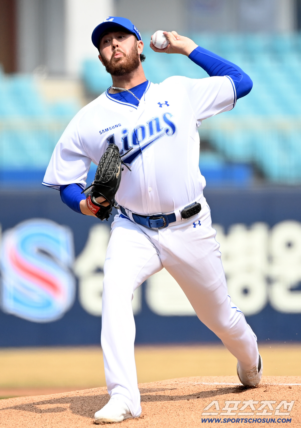 24일 대구삼성라이온즈파크에서 열린 KIA와 삼성의 시범경기. 삼성 선발투수 오러클린이 역투하고 있다. 대구=허상욱 기자 wook@sportschosun.com/2026.03.24/