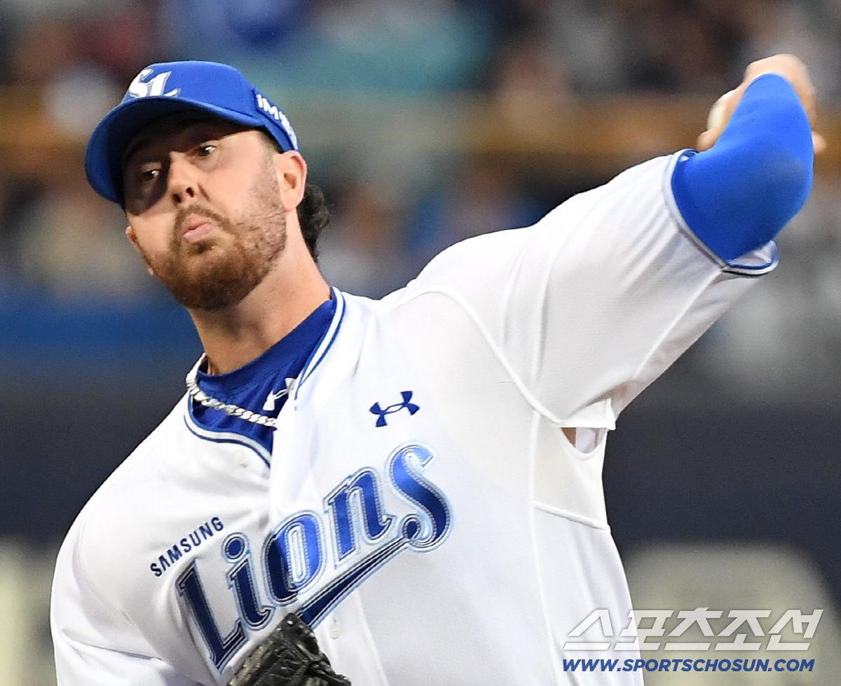 31일 대구 삼성라이온즈파크에서 열린 삼성과 두산의 경기. 선발 투구하고 있는 삼성 오러클린. 대구=송정헌 기자 songs@sportschosun.com/2026.03.31/