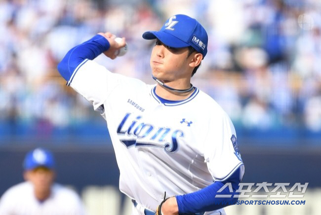 29일 대구 삼성라이온즈파크에서 열린 삼성과 롯데의 경기. 투구하고 있는 삼성 미야지. 대구=송정헌 기자 songs@sportschosun.com/2026.03.29/