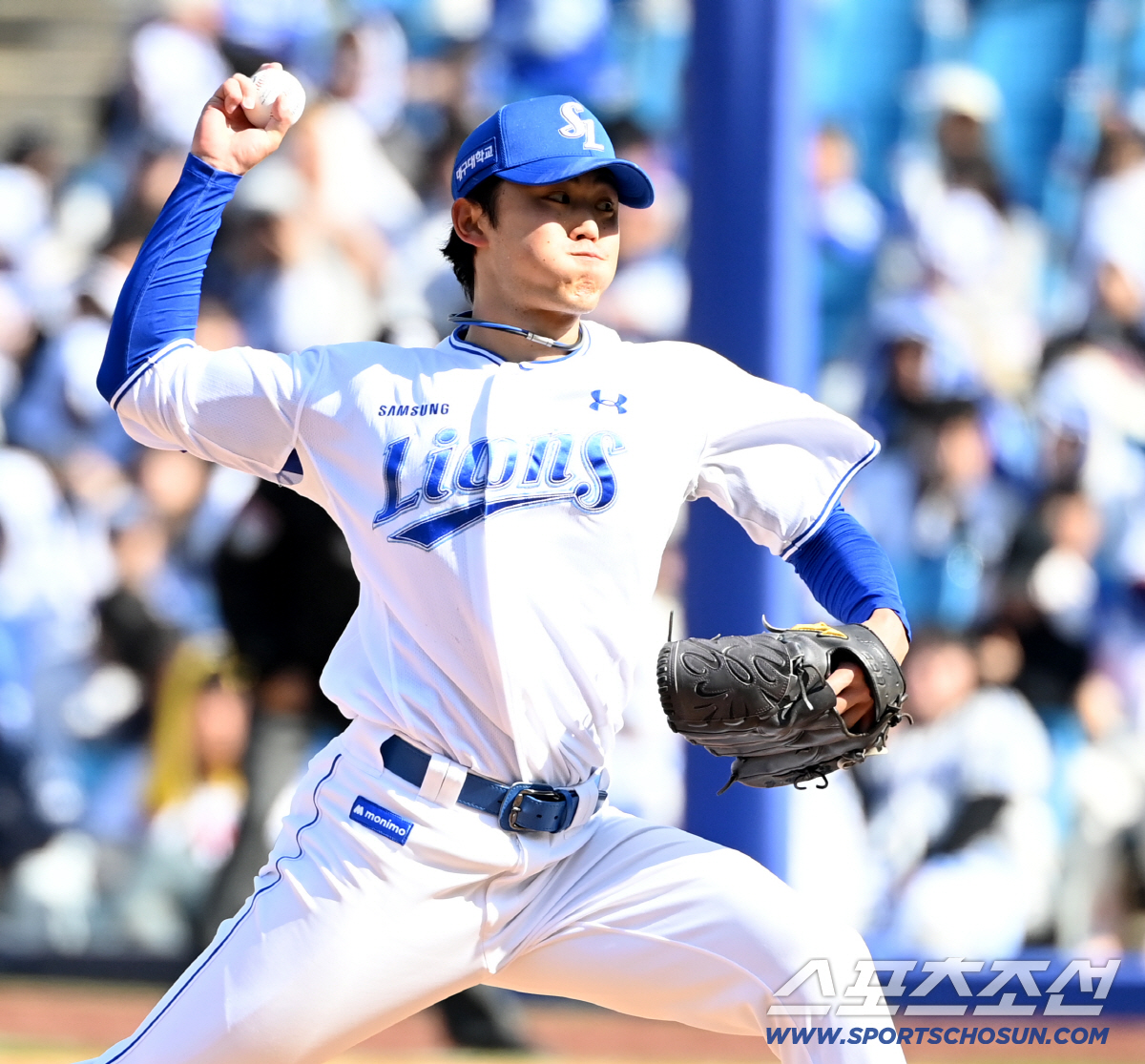 22일 대구삼성라이온즈파크에서 열린 LG와 삼성의 시범경기. 삼성 미야지가 역투하고 있다. 대구=허상욱 기자 wook@sportschosun.com/2026.03.22/