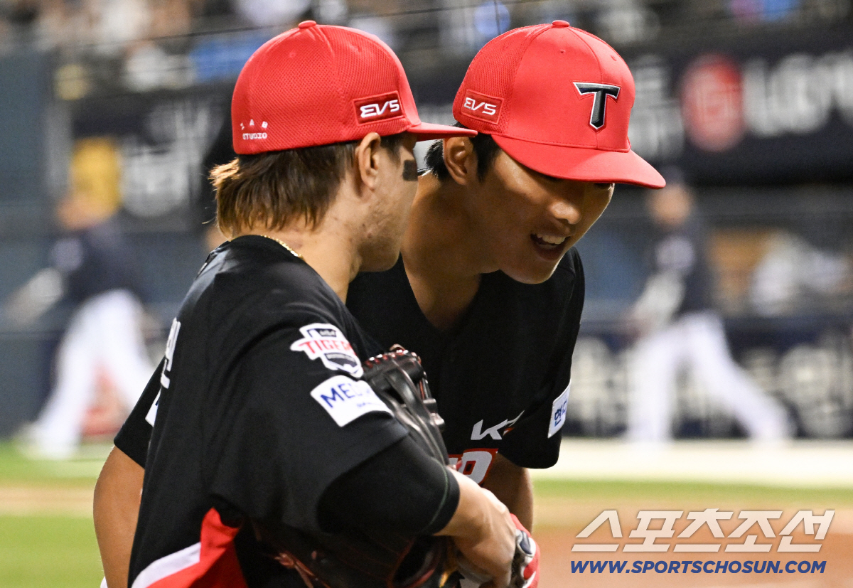 김선빈은 이의리 호투를 반겼다.