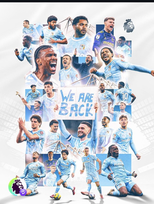 코번트리 1부 승격 기념 포스터, 양민혁의 얼굴이 보인다. 캡처=코번트리 SNS