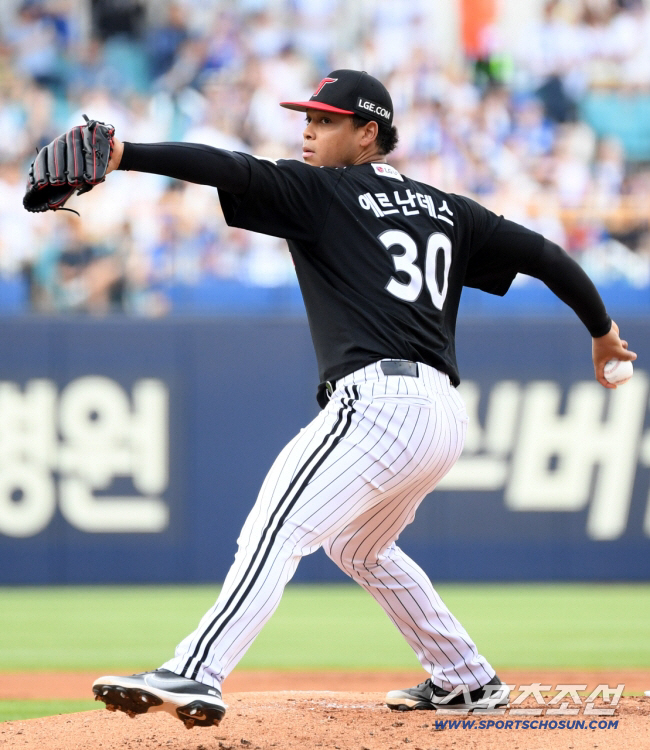 6일 대구 라이온즈파크에서 열린 삼성 라이온즈와 LG 트윈스의 경기. LG 에르난데스가 역투하고 있다. 대구=박재만 기자 pjm@sportschosun.com/2025.07.06/