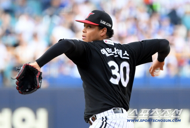 6일 대구 라이온즈파크에서 열린 삼성 라이온즈와 LG 트윈스의 경기. LG 에르난데스가 역투하고 있다. 대구=박재만 기자 pjm@sportschosun.com/2025.07.06/