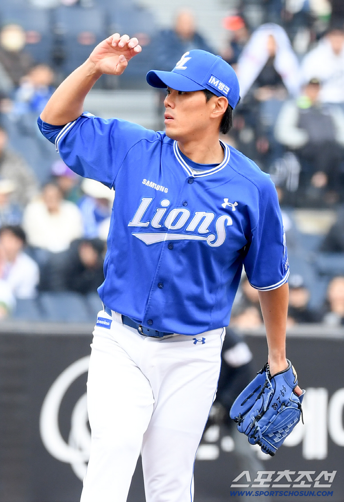 12일 대전한화생명볼파크에서 열린 KBO리그 한화 이글스와 삼성 라이온즈의 시범경기. 삼성 김재윤이 역투하고 있다. 대전=박재만 기자 pjm@sportschosun.com/2026.03.12/