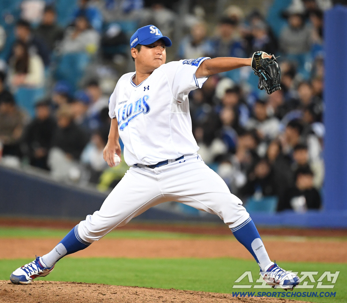 31일 대구 삼성라이온즈파크에서 열린 삼성과 두산의 경기. 투구하고 있는 삼성 최지광. 대구=송정헌 기자 songs@sportschosun.com/2026.03.31/