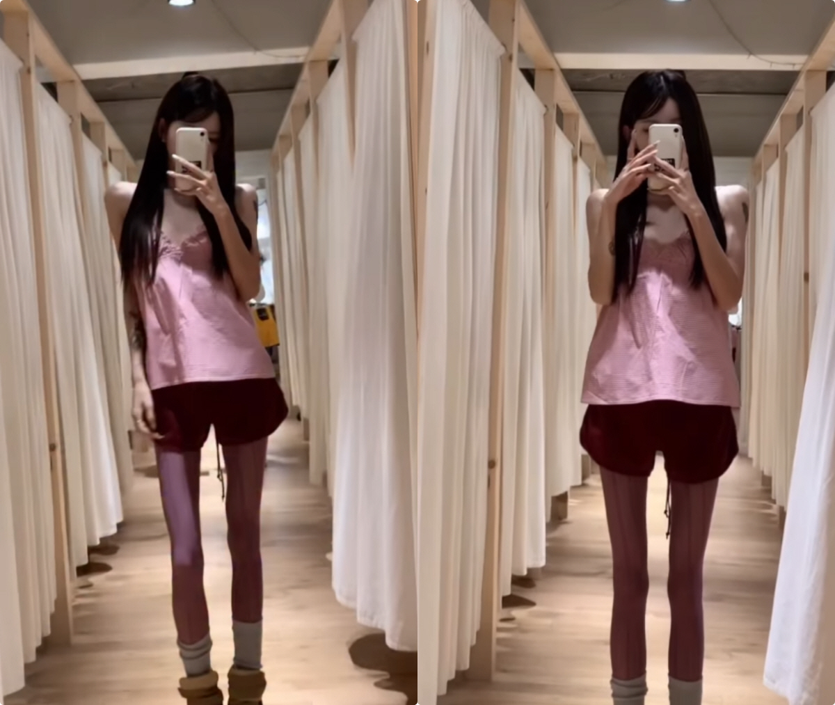 최준희, 결혼 한달 앞두고 살 더 뺐다..무릎뼈 앙상한 '뼈말라' 자태