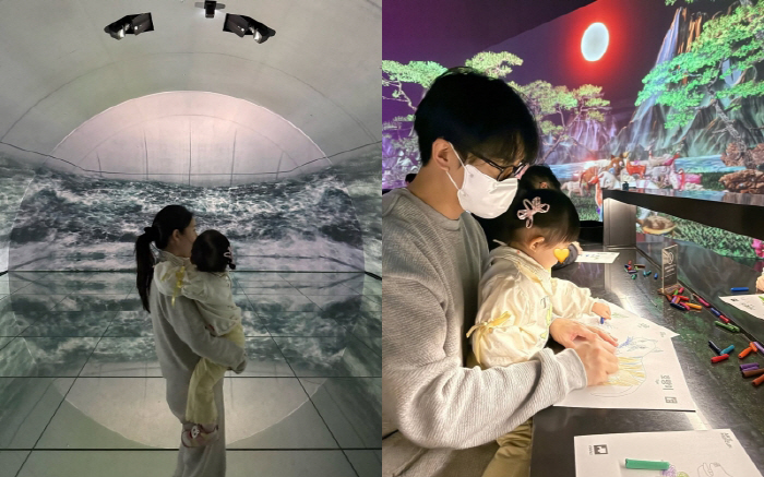 이다인, 둘째 임신 중 행복한 태교..♥이승기·딸과 산책 데이트 "My everything" [SC이슈]