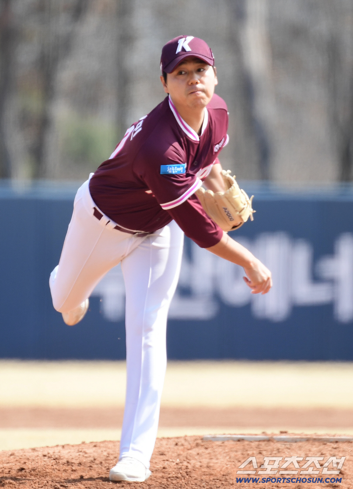 12일 이천 두산베어스파크에서 열린 KBO리그 시범경기 두산과 키움의 경기. 투구하는 키움 하영민. 이천=송정헌 기자 songs@sportschosun.com/2026.03.12/