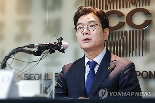 (서울=연합뉴스) 서대연 기자 = 더불어민주당 정원오 서울시장 후보가 16일 서울 중구 프레스센터에서 열린 서울외신기자클럽 초청간담회에서 발언하고 있다. 2026.4.16 dwise@yna.co.kr