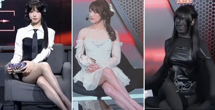 노출 논란에 몸 전체 검게 변신한 여성 게임 해설자…온라인 '갑론을박'