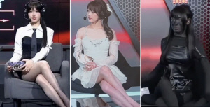노출 논란에 몸 전체 검게 변신한 여성 게임 해설자…온라인 '갑론을박'