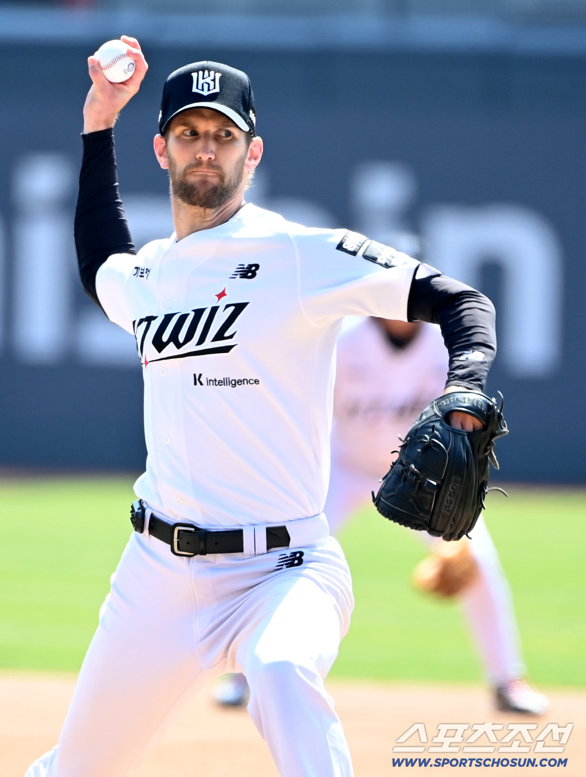 5일 수원KT위즈파크에서 열린 삼성과 KT의 경기. KT 선발투수 보쉴리가 역투하고 있다. 수원=허상욱 기자 wook@sportschosun.com/2026.04.05/