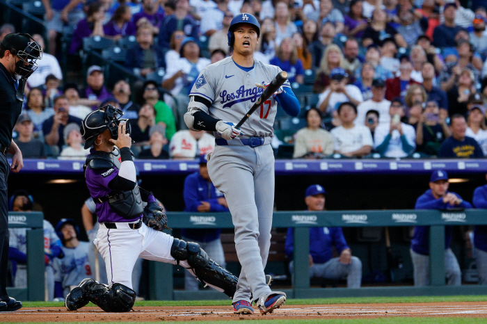 [속보]오타니 미쳤다! 52G 연속 출루 성공→'亞 최다' 추신수와 어깨 나란히…'플래툰 가동' 김혜성 선발 제외