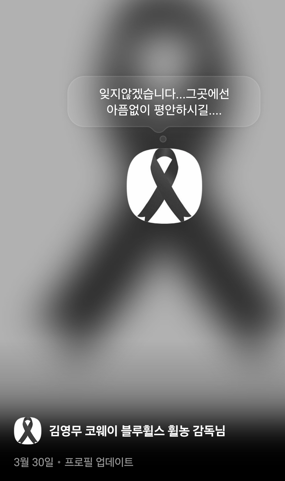 김영무 코웨이 블루휠스 감독 sns