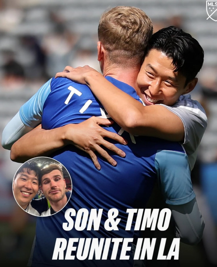 "이런 만남은 강추" MLS도 감동! 손흥민과 베르너의 LA 재회…"SON과 만나서 행복하다" 깨알 애정 고백