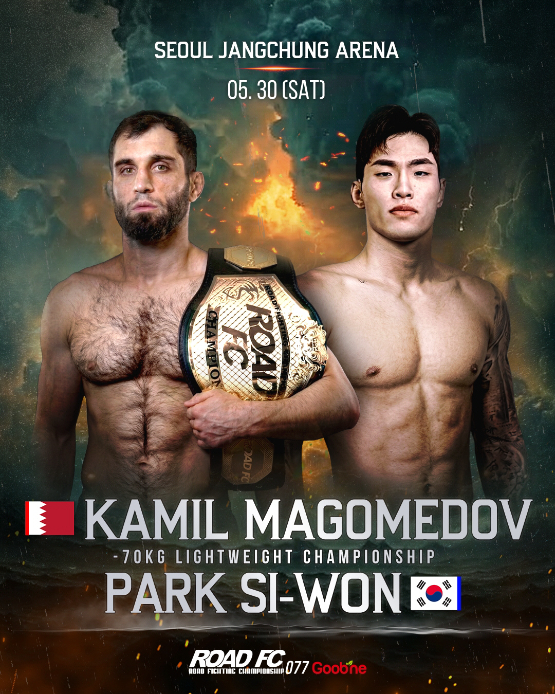 3개 타이틀전, 여성 파이터 몸싸움 1000만 뷰 등 굽네 ROAD FC 077 관심 폭발