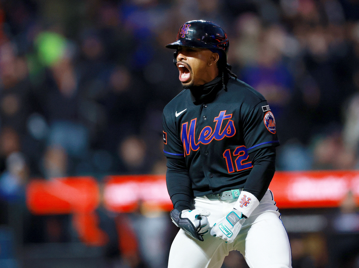 메츠 프란시스코 린도어가 3회말 3점포를 터뜨린 뒤 포효하고 있다. AFP연합뉴스