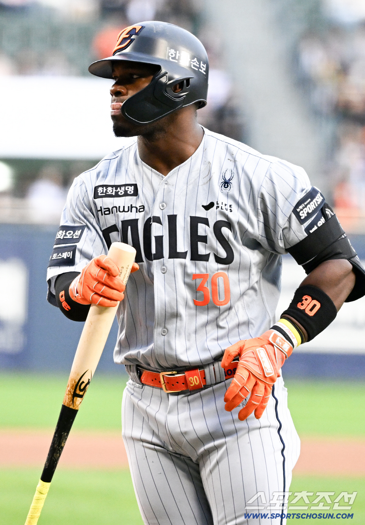 21일 잠실구장에서 열린 LG와 한화의 경기. 한화 페라자가 숨을 고르고 있다. 잠실=박재만 기자 pjm@sportschosun.com/2026.04.21/