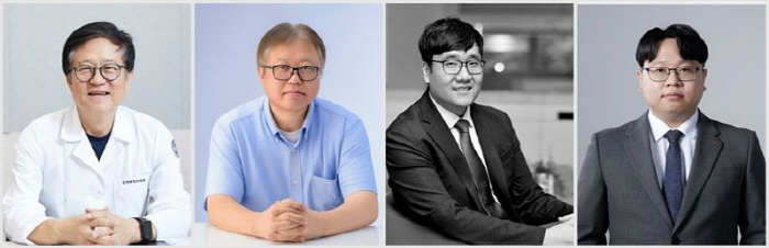 (왼쪽부터)의정부을지대학교병원 혈액암센터 김동욱 교수, UNIST 김홍태 교수, KAIST 임정훈 교수, KAIST 박주민 박사