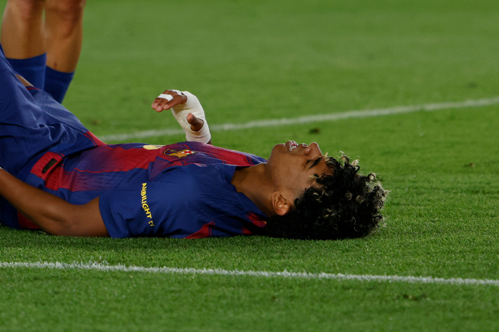 "'바르샤'피셜 떴다!" 야말, 왼쪽 햄스트링 부상...월드컵 출전 가능X리그 잔여경기는 결장